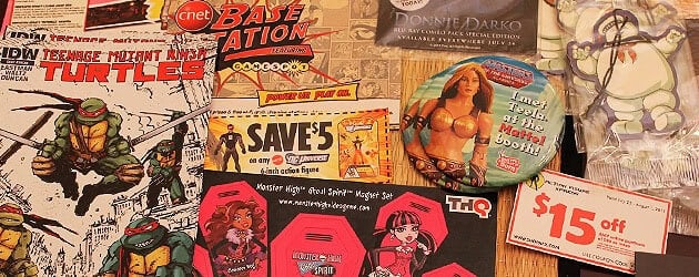 Free swag and merchandise overview from the 2011 San Diego Comic-Con
