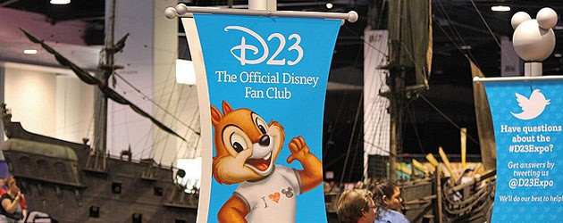 Tour the 2011 Disney D23 Expo show floor featuring exhibits, pavilions, costumed guests, merchandise and more