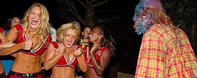 Buccaneers cheerleaders face Howl-O-Scream 2011 horrors at Busch Gardens Tampa Bay