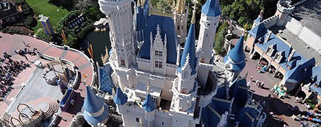 Rare Tinker Bell’s-eye view of Disney World shown in Cinderella Castle crane photos, looking into New Fantasyland and beyond