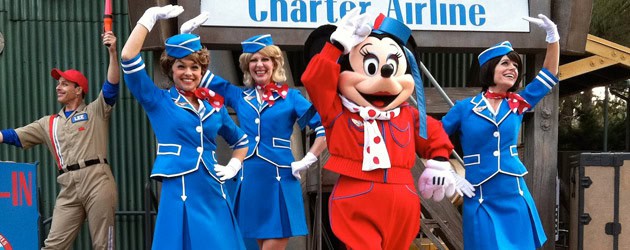 Video: Disneyland launches Minnie’s Fly Girls Charter Airline show with retro tunes at Disney California Adventure
