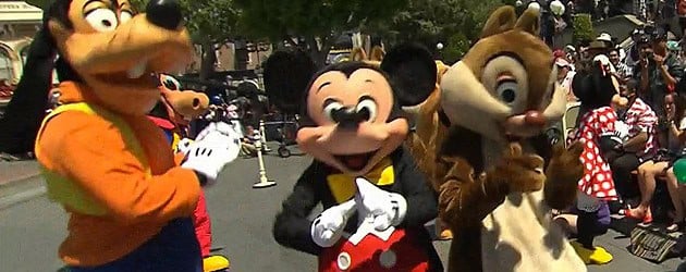 Video: Disneyland celebrates 57th birthday in Town Square celebration with fireworks, rare characters, and song Video: Disneyland celebrates 57th birthday in Town Square celebration with fireworks, rare characters, and song