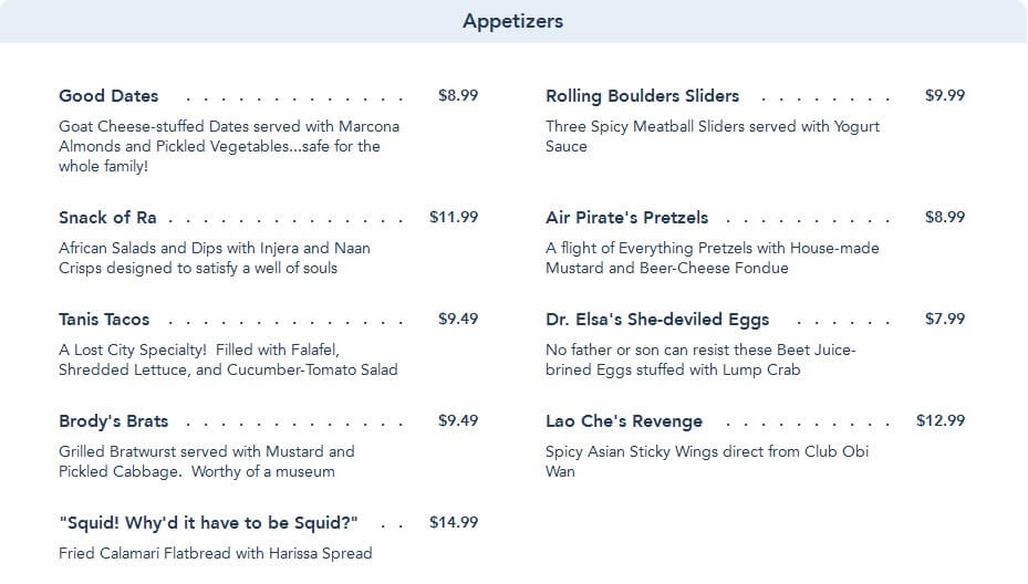 Terrific Jock Lindsey S Hangar Bar Menu Photos