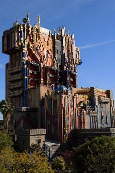 Guardians of the GalaxyMission: BREAKOUT! (April 20, 2017) The glimmering exterior of The Collectors imposing Fortress looms over the skyline at Disney California Adventure Park. The all-new attraction Guardians of the GalaxyMission: BREAKOUT! debuts May 27, 2017 at Disney California Adventure. Guardians of the GalaxyMission: BREAKOUT! will take guests through the fortress of The Collector, who is keeping his newest acquisitions, the Guardians of the Galaxy, as prisoners. Guests will board a gantry lift which launches them into a daring adventure as they join Rocket in an attempt to set free his fellow Guardians. The epic new adventure blasts guests straight into the Guardians of the Galaxy story for the first time, alongside characters from the blockbuster films and comics. As guests join Rocket in his attempt to bust his pals out of The Collectors Fortress, they will experience randomized ride experiences complete with new visual and audio effects and music inspired by the popular film soundtracks. (Richard Harbaugh/Disneyland Resort)