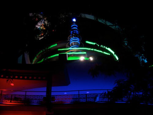 Astro Orbiter at night