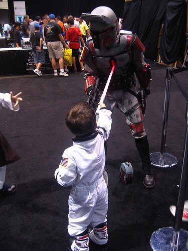 Kid stabs bounty hunter