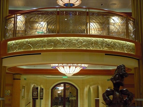 Lobby balcony character details - Disney Dream