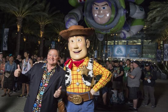 D23 EXPO 2015 - D23 EXPO, the ultimate Disney fan event, brings together all the past, present and future of Disney entertainment under one roof. Taking place August 14-16, this year marks the fourth D23 EXPO at the Anaheim Convention Center and promises to be the biggest and most spectacular yet. (ABC/Image Group LA) JOHN LASSETER (Chief Creative Officer, Walt Disney and Pixar Animation Studios; Principal Creative Advisor, Walt Disney Imagineering), WOODY