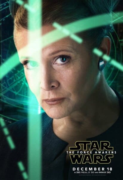 carrie fisher leia force awakens star wars