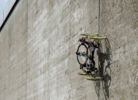 The VertiGo robot climbing on walls.