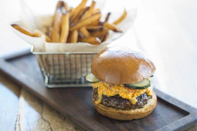 Burger with Pimiento Cheese