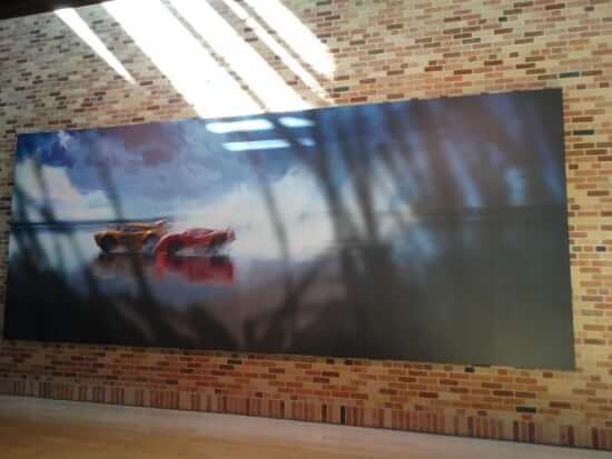 More "Cars 3" art in the lobby.