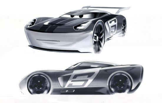 CARS 3 (Pictured) - Concept art of Jackson Storm by J Mays, Former Global Design and Retired Chief Creative Officer of Ford ©2017 Disney•Pixar. All Rights Reserved.