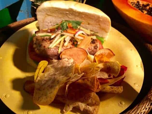 Volcano Bay Jerked Mahi Sandwich